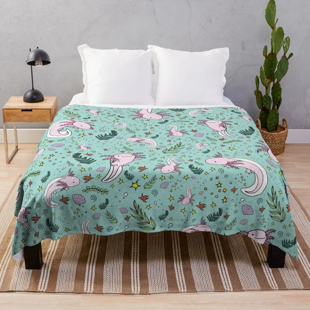 

Axolotl Throw Blanket Bed Blankets For Bed Weighted Blankets