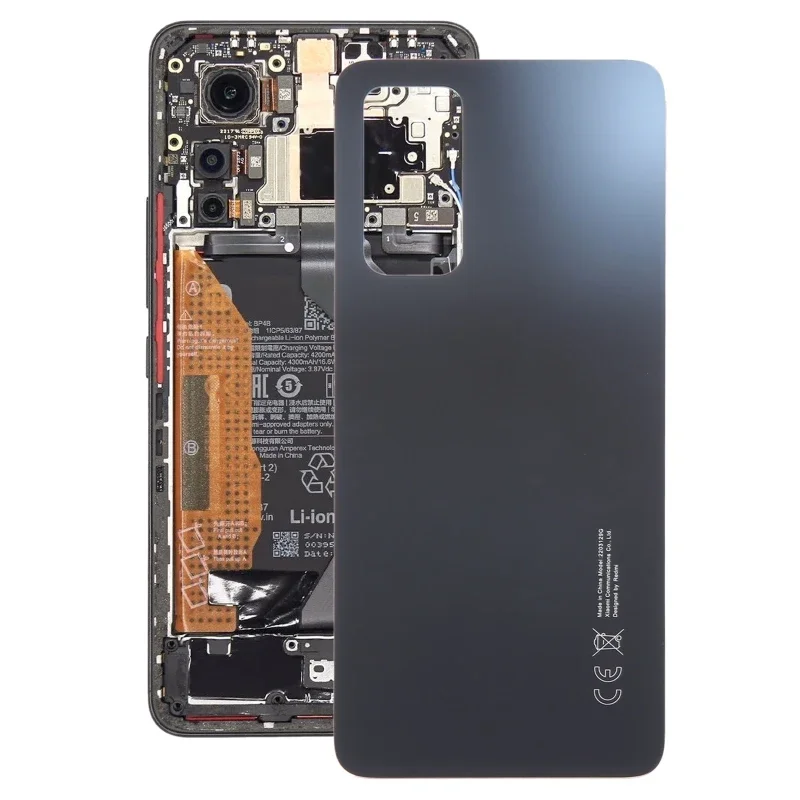 

Стеклянная задняя крышка батарейного отсека для Xiaomi 12 Lite рамка для телефона ремонт запасная часть