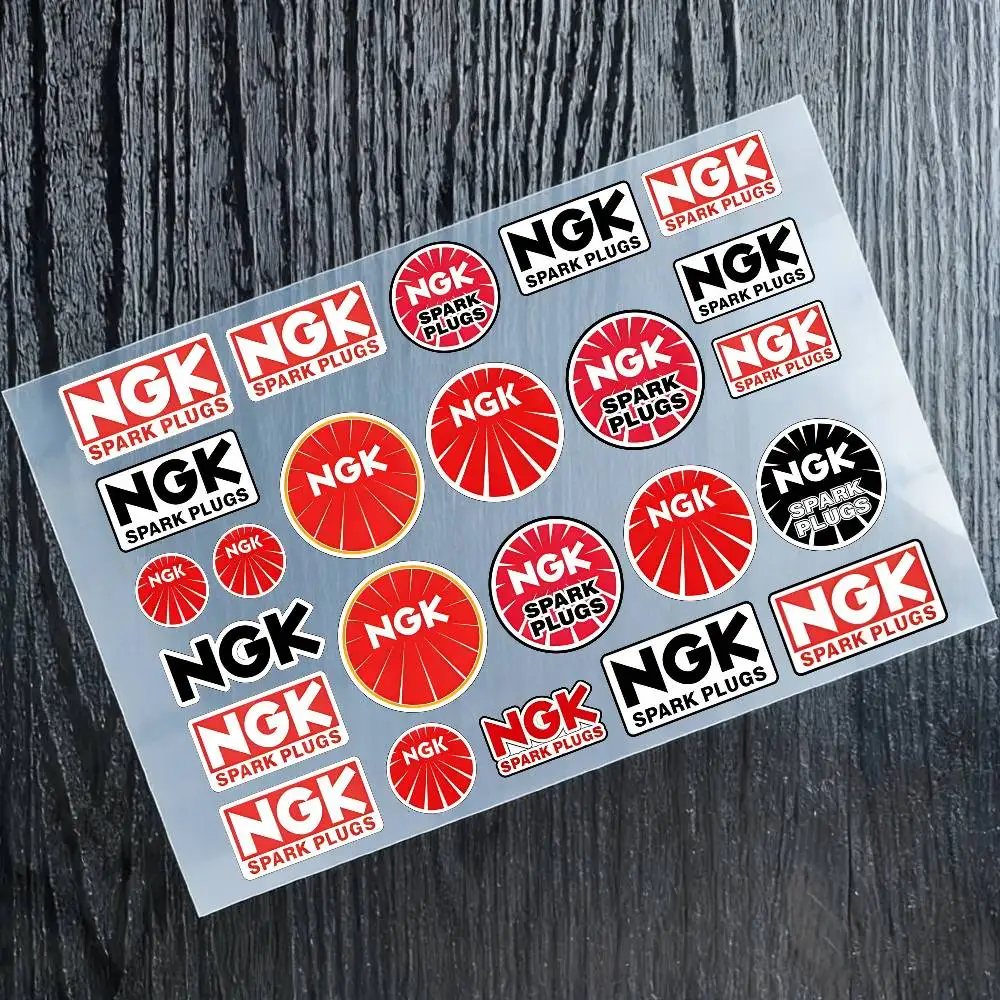 NGK 오토바이용 로고 반사 스티커, 헬멧, 스쿠터, 연료 탱크, 공구함, 레이싱용 방수 데칼