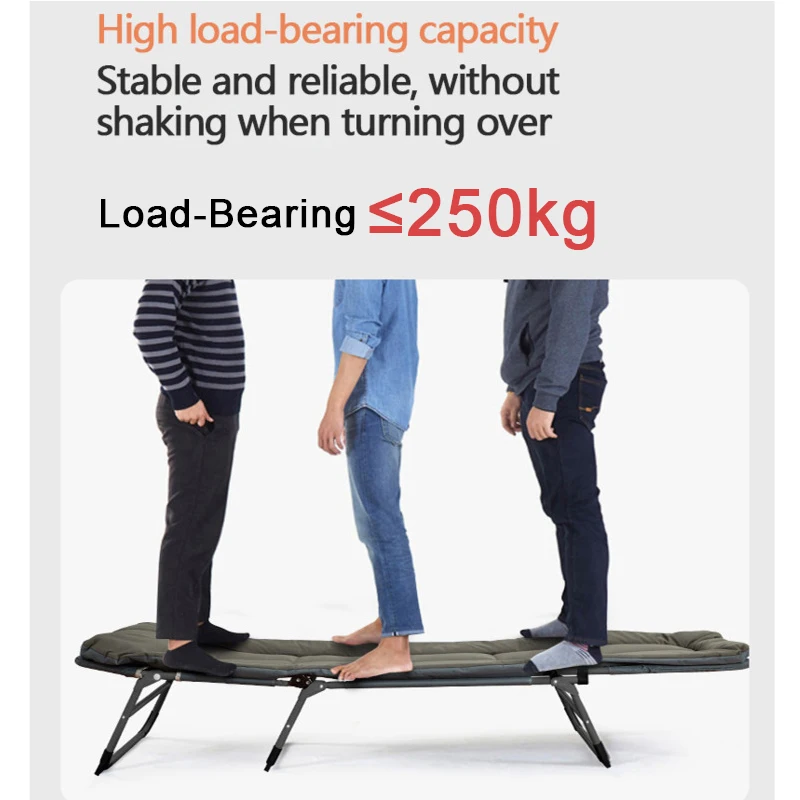 Folding Chair Recliner Outdoor Sun Lounger Recliner Chair Lunch Break Portable Folding Cot Office Comfortable Tent Bed