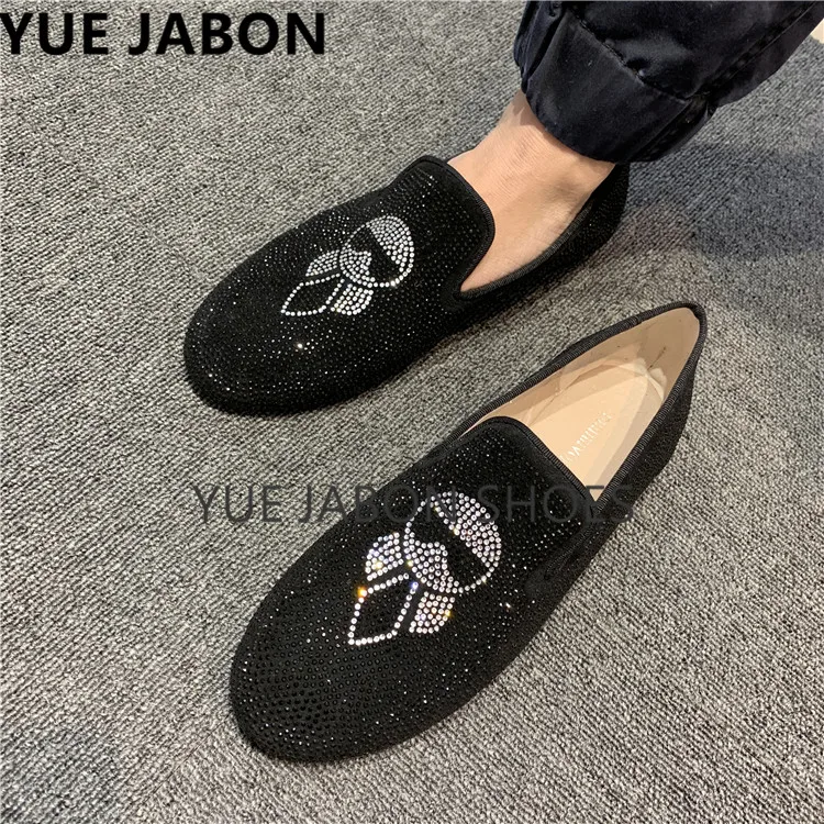 Men Shoes Silver Black Cartoon Loafers Slip on Footwear Lovers Driving Moccasin Soft Comfortable Casuals Women Sneakers Flats