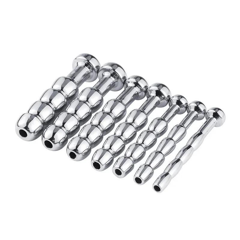 BUYBOOS Male Urethral Sounds Metal Urethral Catheter Men's Sexoal Stimulant Hollow Penis Plug Bdsm Sounding Insert Adult Sex Toy
