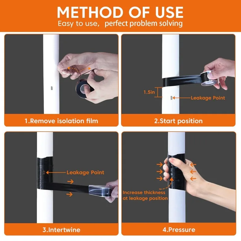 Versatile Self-Adhesive Silicone Waterproof Repair Tape