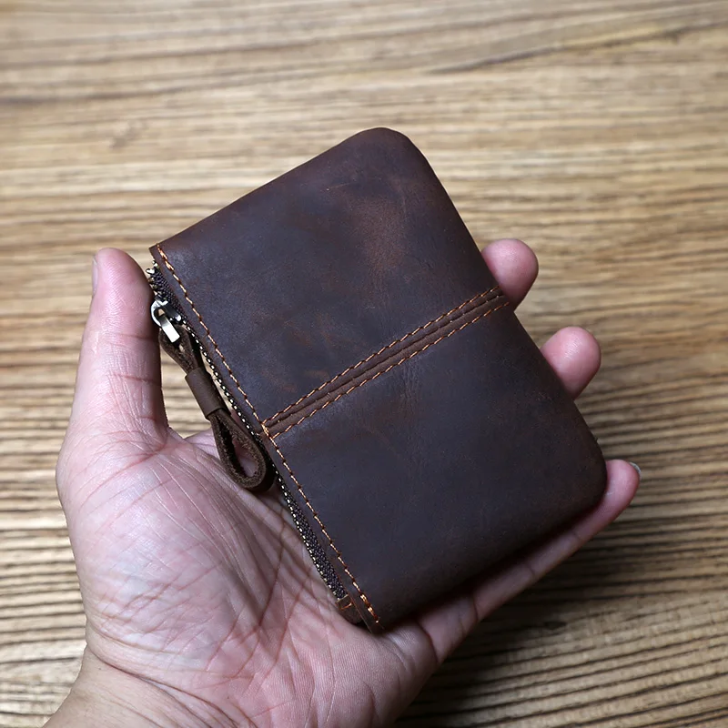 Coin Purse Card Wallet Retro Leather Men Small Wallet