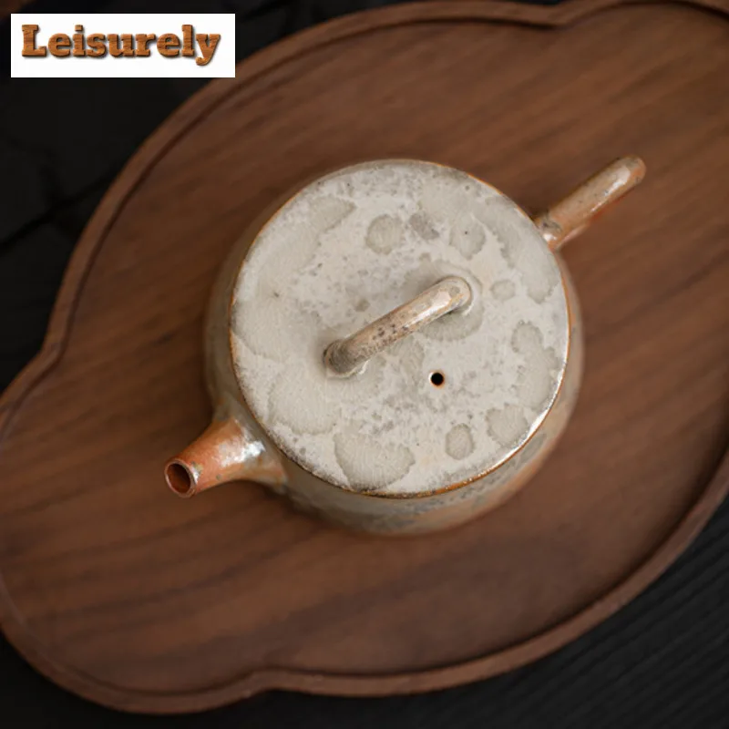 Ancient Zhiye Wood-fired Porcelain Teapot Handmade Tea Infuser Pot Tea Maker Kettle With Filter Drinkware Supplies Ornament Gift