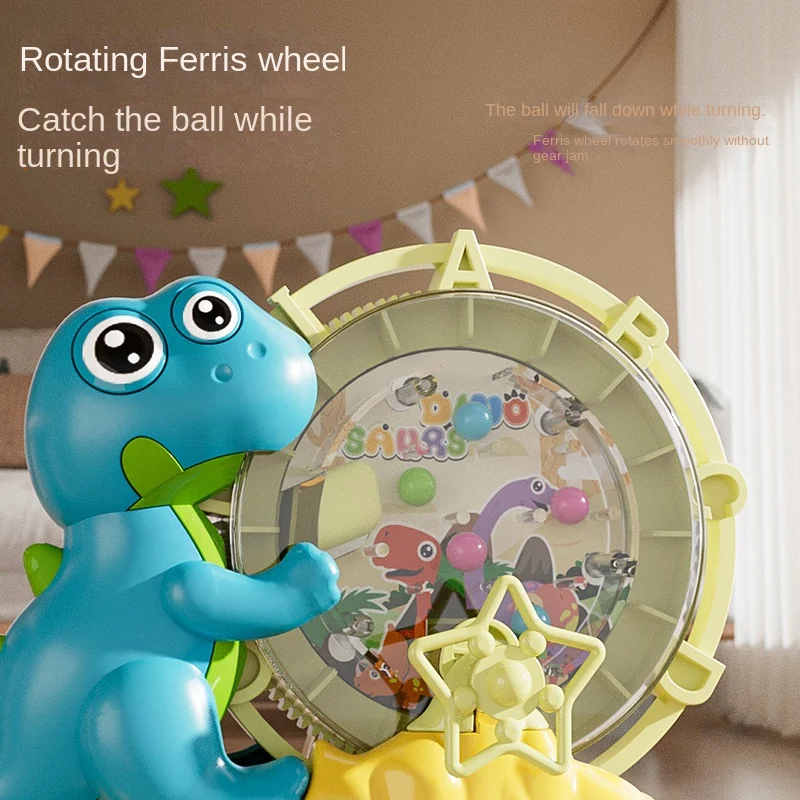 Dinosaur Ferris wheel Pinball machine Children's Toys Montessori Parent child interactive Bean picking machine Desktop games 5