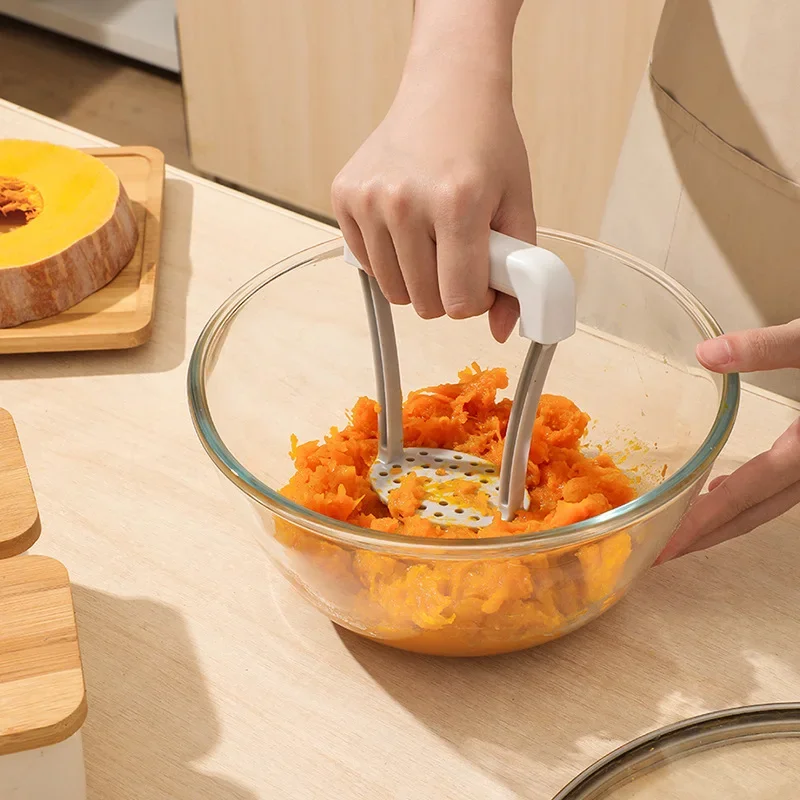 Mashed Potato Press Baby Food Mashed Potato Masher Stainless Steel Kitchen Tools Press Garlic