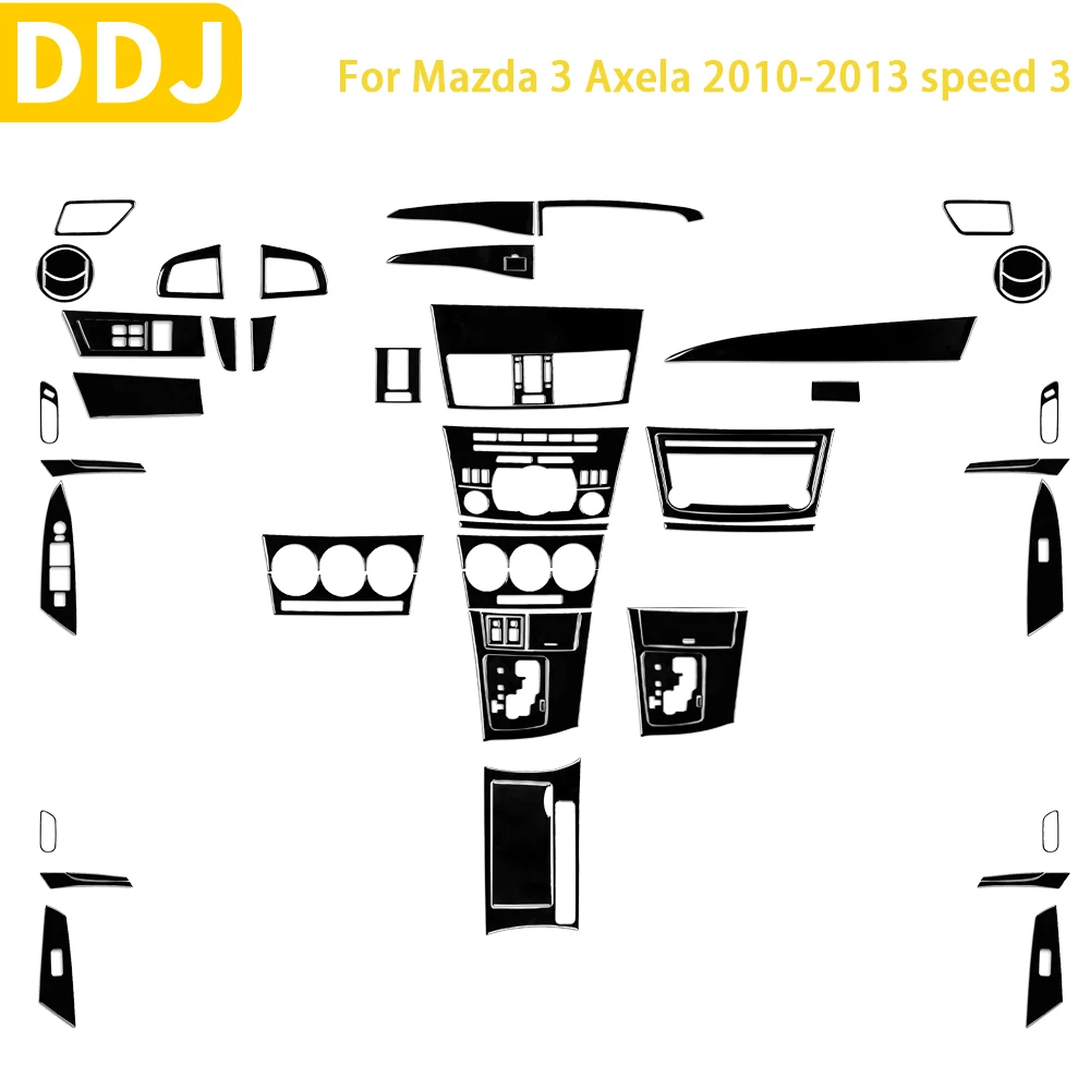 Per Mazda 3 Axela 2010 2011 2012 2013 Velocità 3 Accessori Auto Plastica Nera Interni Cambio Automatico Aria Condizionata Trim Sticker
