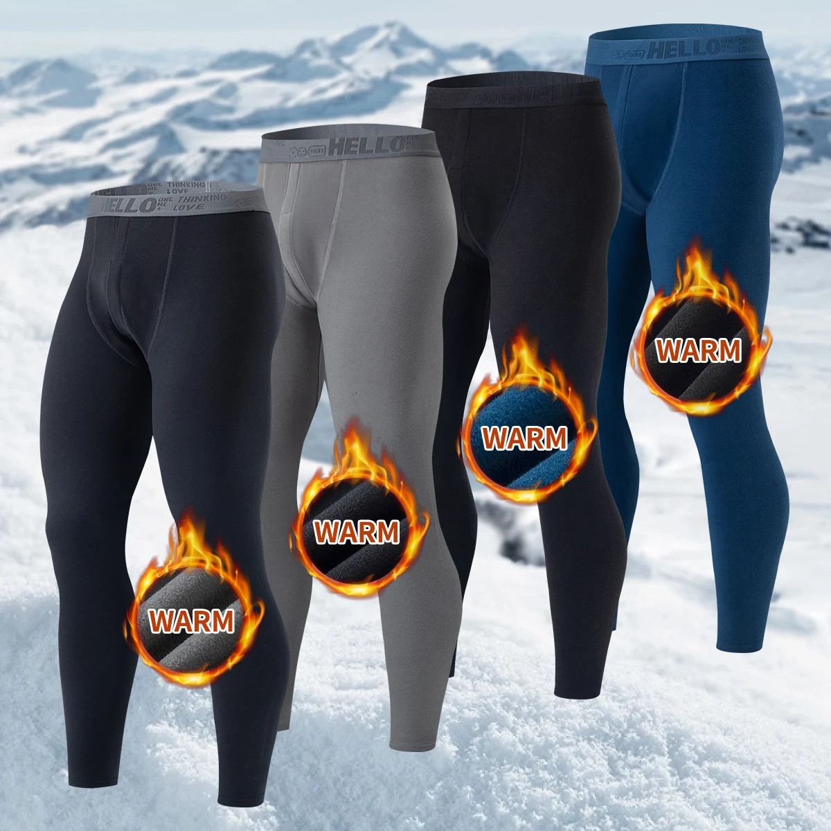 1/3/4 Pcs Men’s Autumn And Winter Solid Color Warm Pants Slim Autumn Pants Comfortable Pants Men’s Winter Plus Size 5XL Leggings BEST SELLERS
