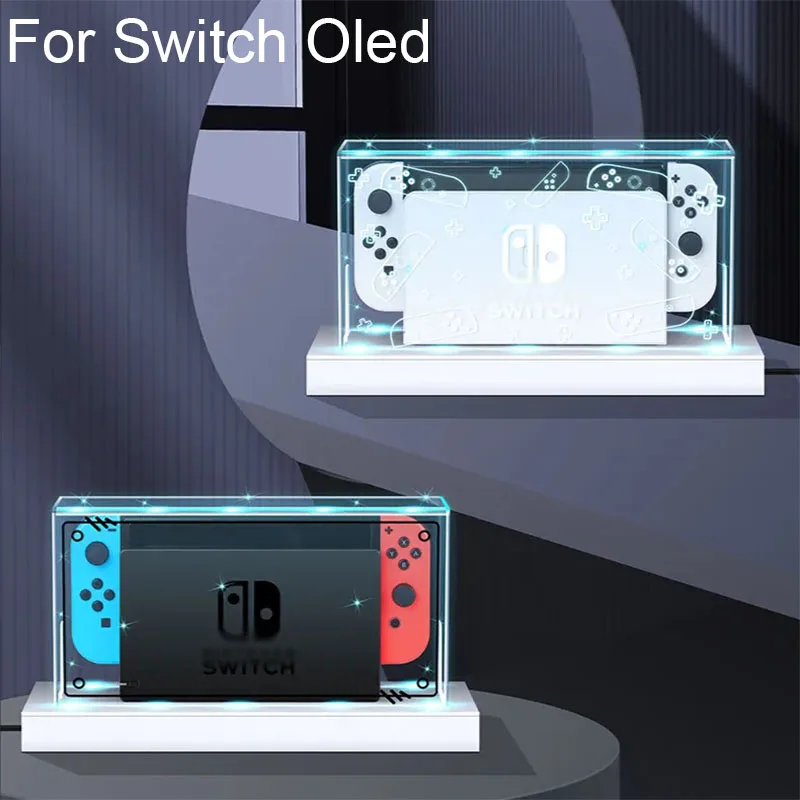 

New Clear Dust Cover for Switch Oled Protection Glow Cover Sleeve Acrylic Display Box Shell NS Games Accessories Dropshipping