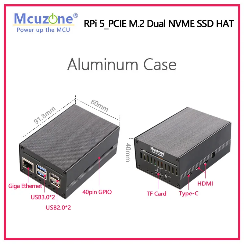 MPS2280D   5 PCIE M.2  NVME SSD HAT  2280 2242/2230 SSD