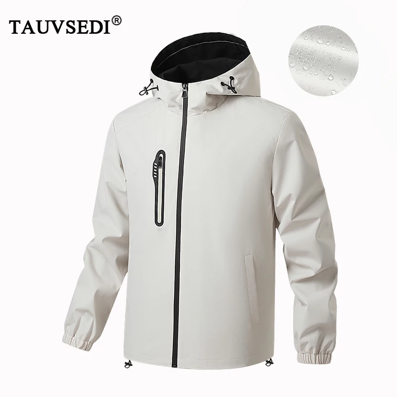 Spring Autumn Men Hooded Waterproof Outdoor Jogger Jackets Coats Man Sport Breathable Hike Parka Male Casual Outwear Windbreaker sweater cardigan men autumn winter fleece thick warm loose zip up coat hombre brown navy blue jumper male y2k jackets blazers