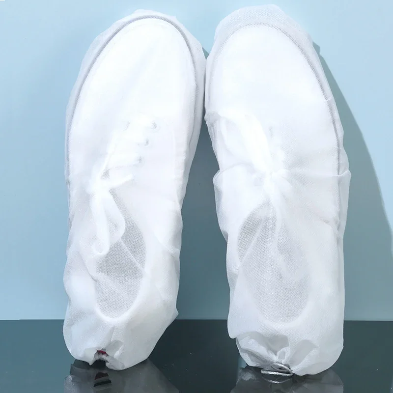 10PCS Portable Shoe Dust Covers Non-Woven Fabric Drawstring Travel Storage Bag Clear Dustproof Pouch For Drying Shoes Protector