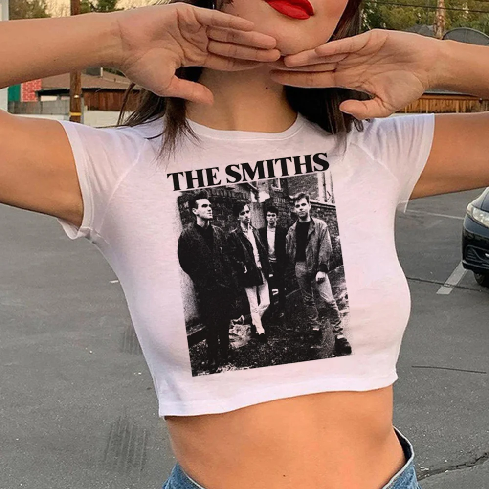 The Smiths Goth Fairycore Crop Top Girl Kawaii Gothic Estetica Clothes Crop Top