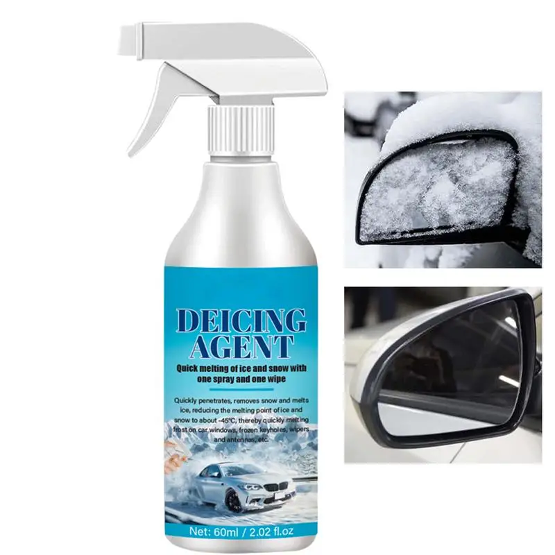 

De-Icer For Car Windshield Auto Windshield Deicing Spray Quickly And Easily Melts Ice Frost And Snow Minimal Scraping Improve