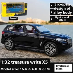 1:32 BMW X5 Diecast SUV Alloy Car with Sound & Light Features (Black box)