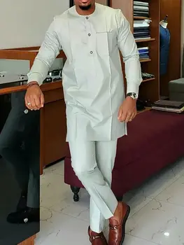 Olamide Long Sleeve Kaftan Outfit