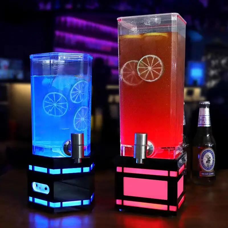 

Изменяемое искусственное ведро для льда RGB, прозрачное акриловое ведро для льда, держатель для сока, женское украшение для ночной балки