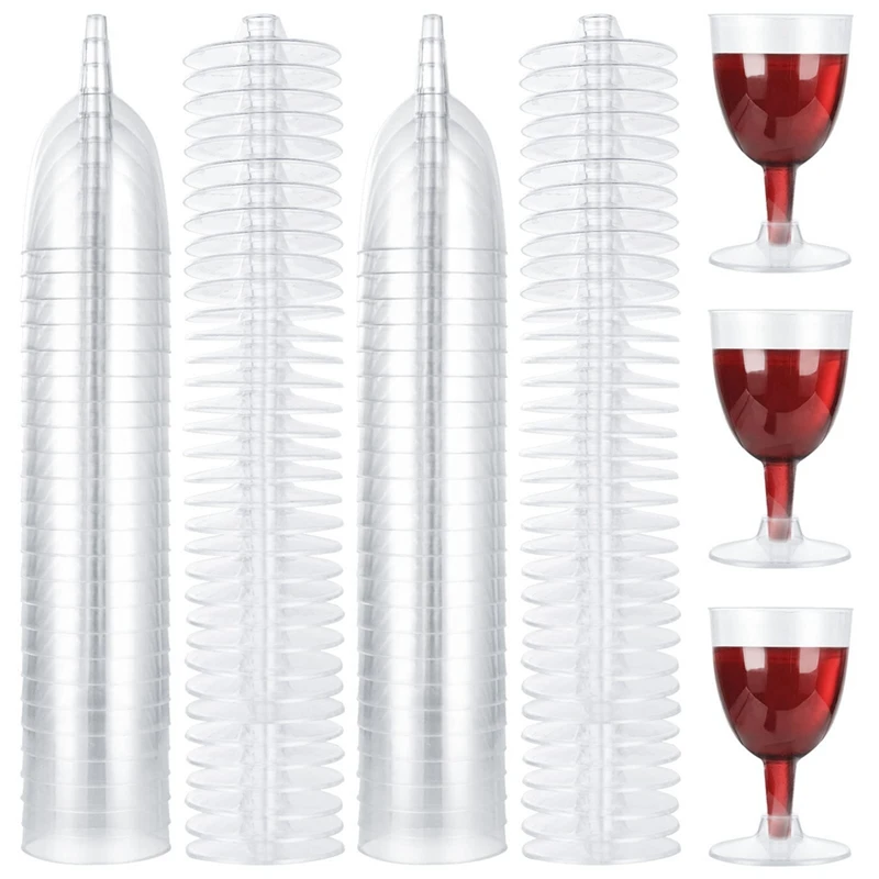 

Plastic Wine Glasses Red Wine Glasses Clear Plastic Wine Cups Reusable Stemmed Party Wine Cups For Garden Parties