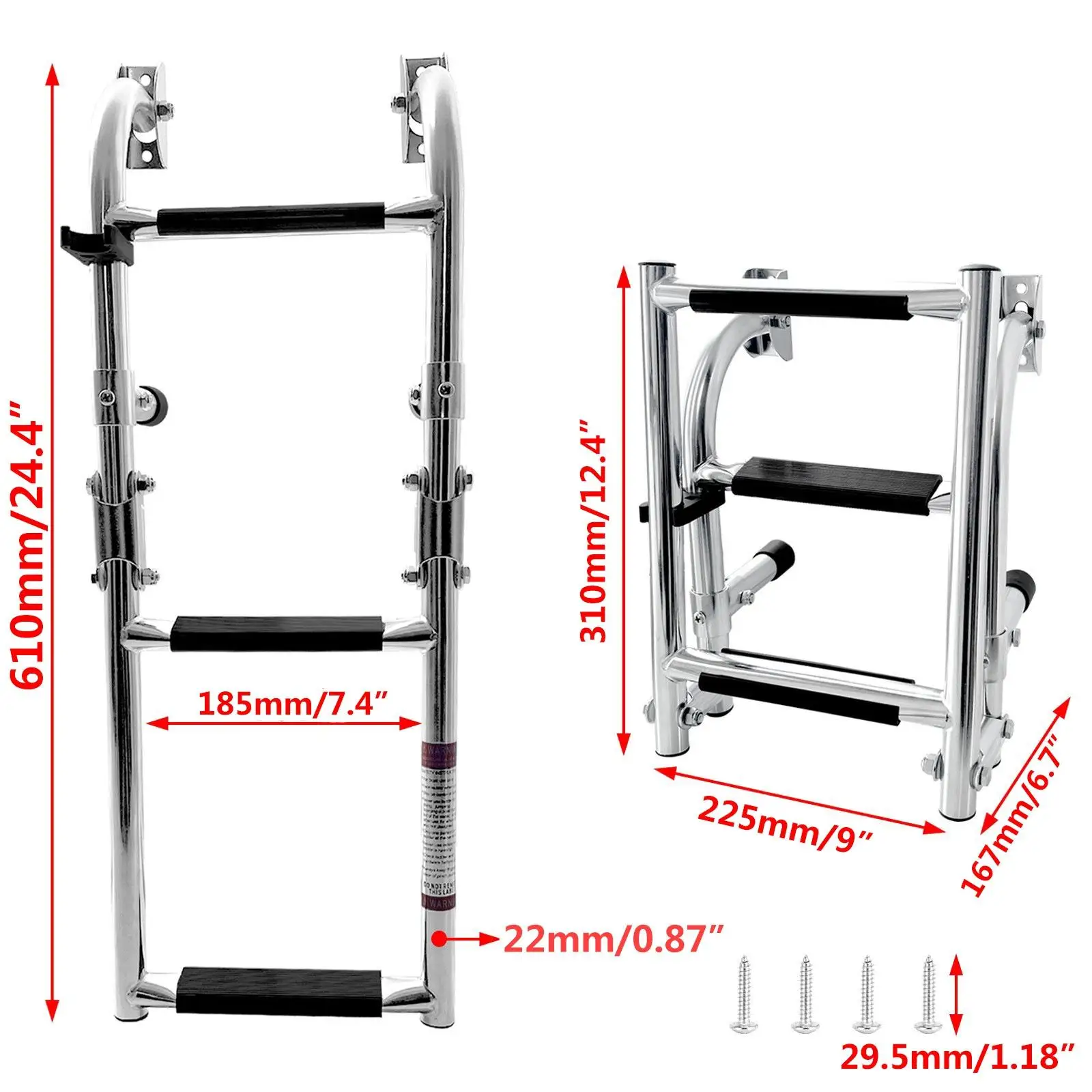 Assist Boarding Ladder Boat Foldable Ladder for Dinghy Speedboat Yacht