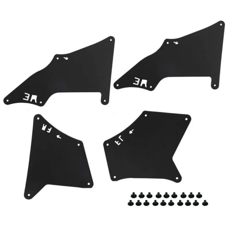 Flaps De Boue Pour Toyota Land Cruiser Prado 2003-2020 - Garde-Boue EVA Caoutchouc - Noir - Lot De 4 Avec Clips