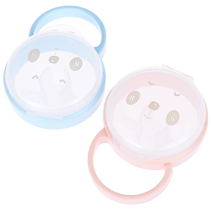 1pc Portable Cartoon Pattern Baby Infant Pacifier Nipple Travel Soother Container Dustproof Pacifier Box