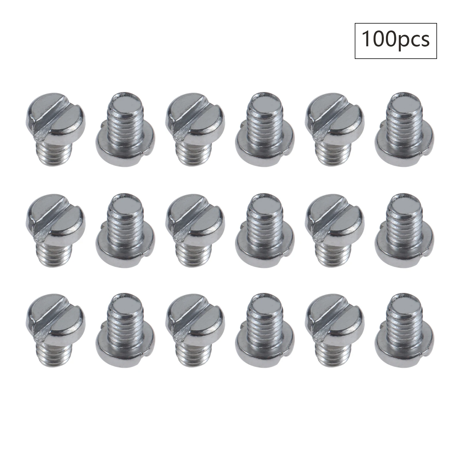 

100 шт. металлические верхние винты Looper детали швейной машины для синхронного автомобиля плоская Автомобильная Промышленная швейная машина 3 мм нить серебряная