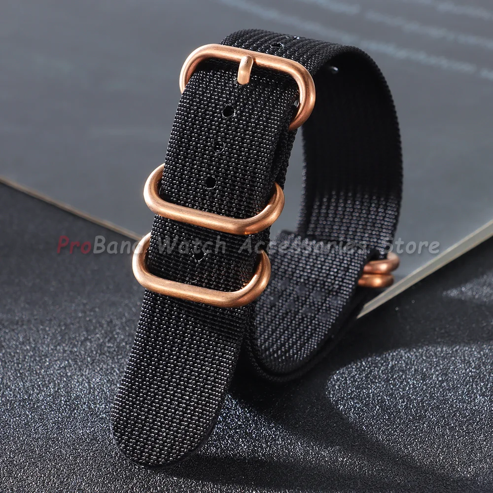 Stylish Ribbed Nylon Watch Strap with Multi-Color Ring Buckle - Unisex Replacement Bracelet Accessory