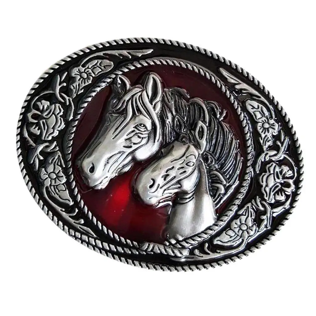 Horse Shape Buckle Belt Buckle Men Fashion Accessories Silver