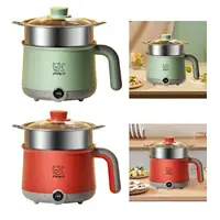 Hot Pot Electric with Steamer Household Nonstick for Shabu Shabu Steak Ramen 1