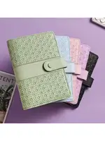 A6 Macaroon Color PU Leather DIY Binder Photocards Collect Book with Binder Pockets for Money Budget Saving Bill Organizer 2