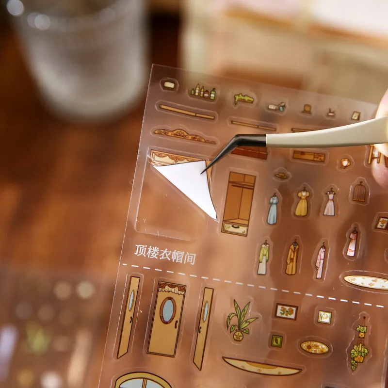 유럽풍 빈티지 미니어처 장면 스티커, 학생, 문구 및 공예 애호가 필수품, 수집에 좋습니다