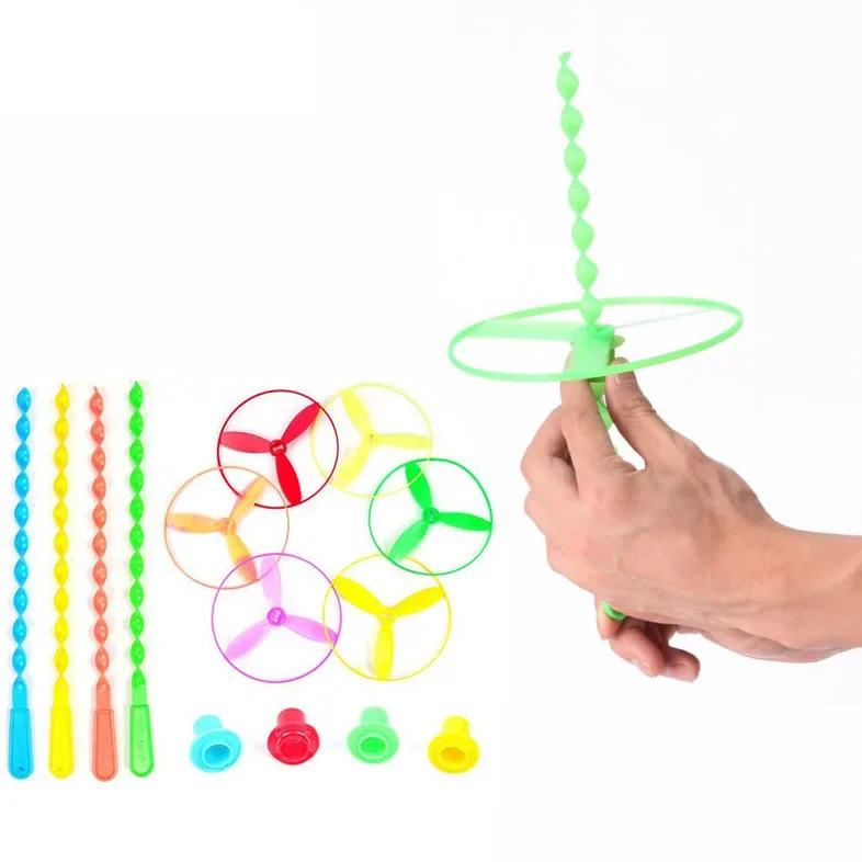 

5 Pcs Children Fun Outdoor PlayDragonfly Flying Saucer Toy Set Sports Games for Kids Novelty Toys Boys Hand Made Rotating