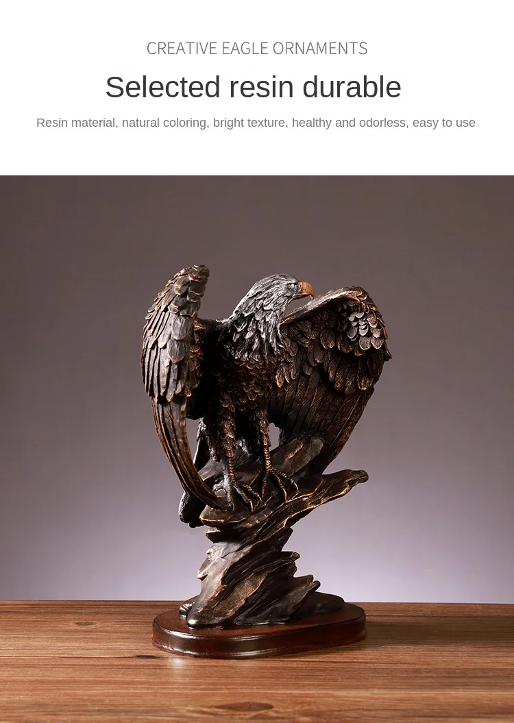 Retro Resin Eagle Statue Art Ornaments