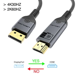 Ultra High - Definition Display Cable with Dynamic HDR and Audio Support - 3m (4K30HZ DP to HDMI)