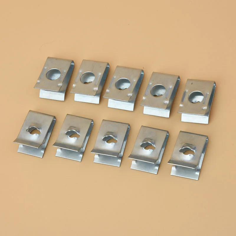 50pcs Car Universal Speed Fasteners U Nuts Self Tapping Screw Spire Clip 6mm Hole Interior Door