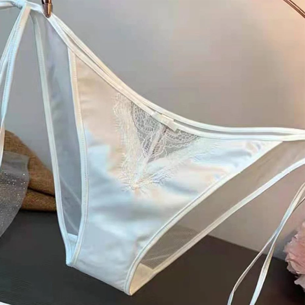 

Women Lace Up Briefs Silk Satin Underwear Daily Autumn Lace Brand New Spring Polyester High Quality Summer Winter