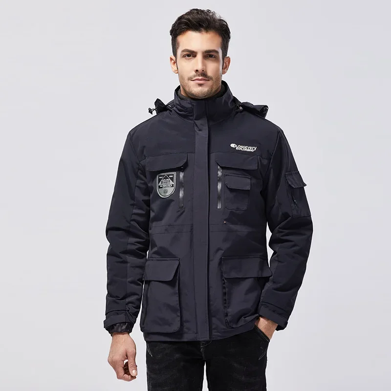 Three in One Hiking Jacket Men and Women Windbreaker Couple Outdoor Mountaineering Clothes Camping Heated Jacket Ski