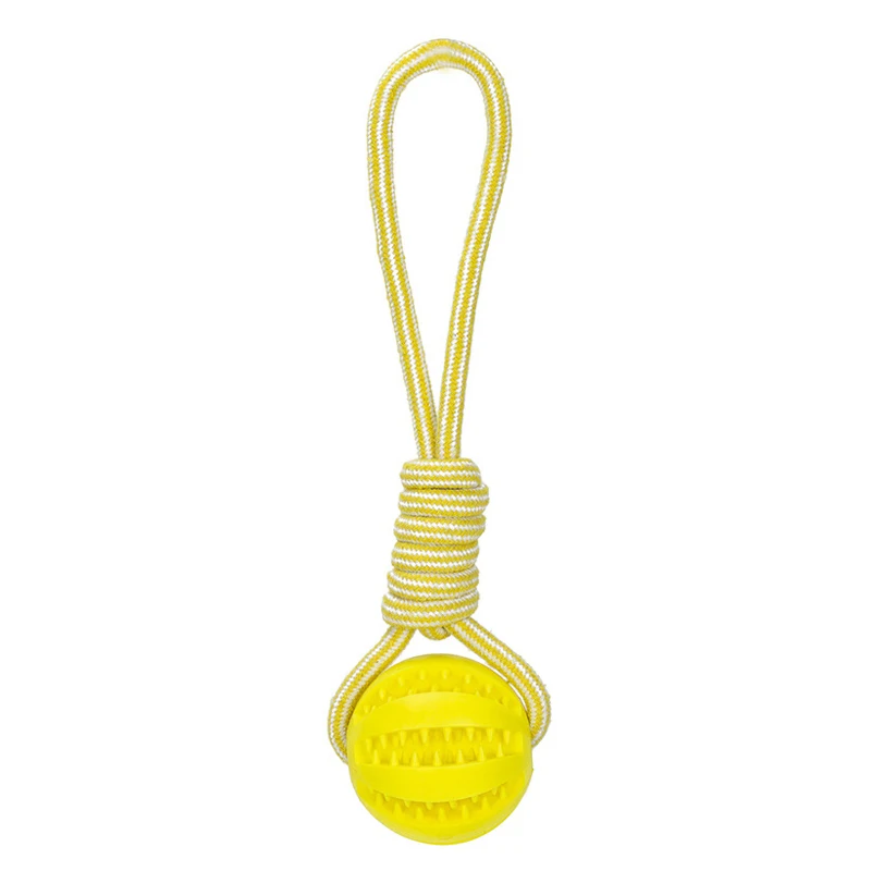 thumbnail image 1 of Juguete interactivo para perros, pelota para tirar, cuerda resistente a mordeduras, entrenamiento molar elástico, cuidado de la salud, pelotas de goma para masticar, suministros para mascotas, 1 of 6