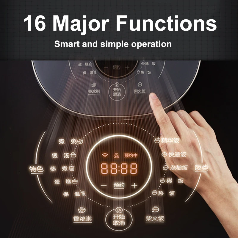 Midea 4L IH Rice Cooker Mobile Phone Smart Control MultiFunction Electric Rice Cooker Home Non-Stick APP Touch Appliances