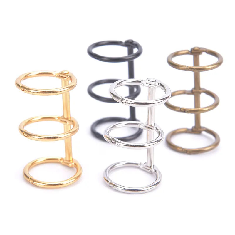Metal Ring Binder Calendar Circle Stationery Office Metal Loose Leaf Book Binder 3 Rings For Notebook Album Scrapbook Clips 2Pcs metal ring binder metal binder ring