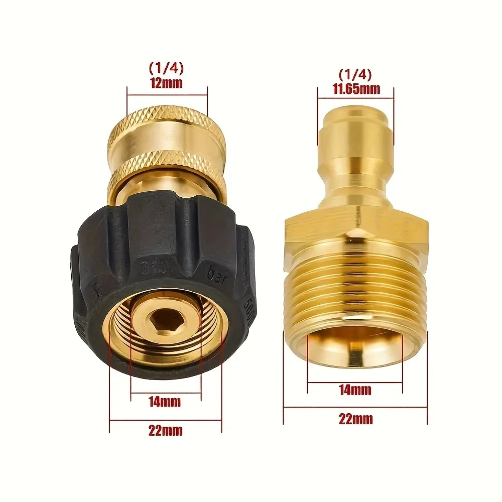 Quick Release Brass High-Pressure Washer Adapter