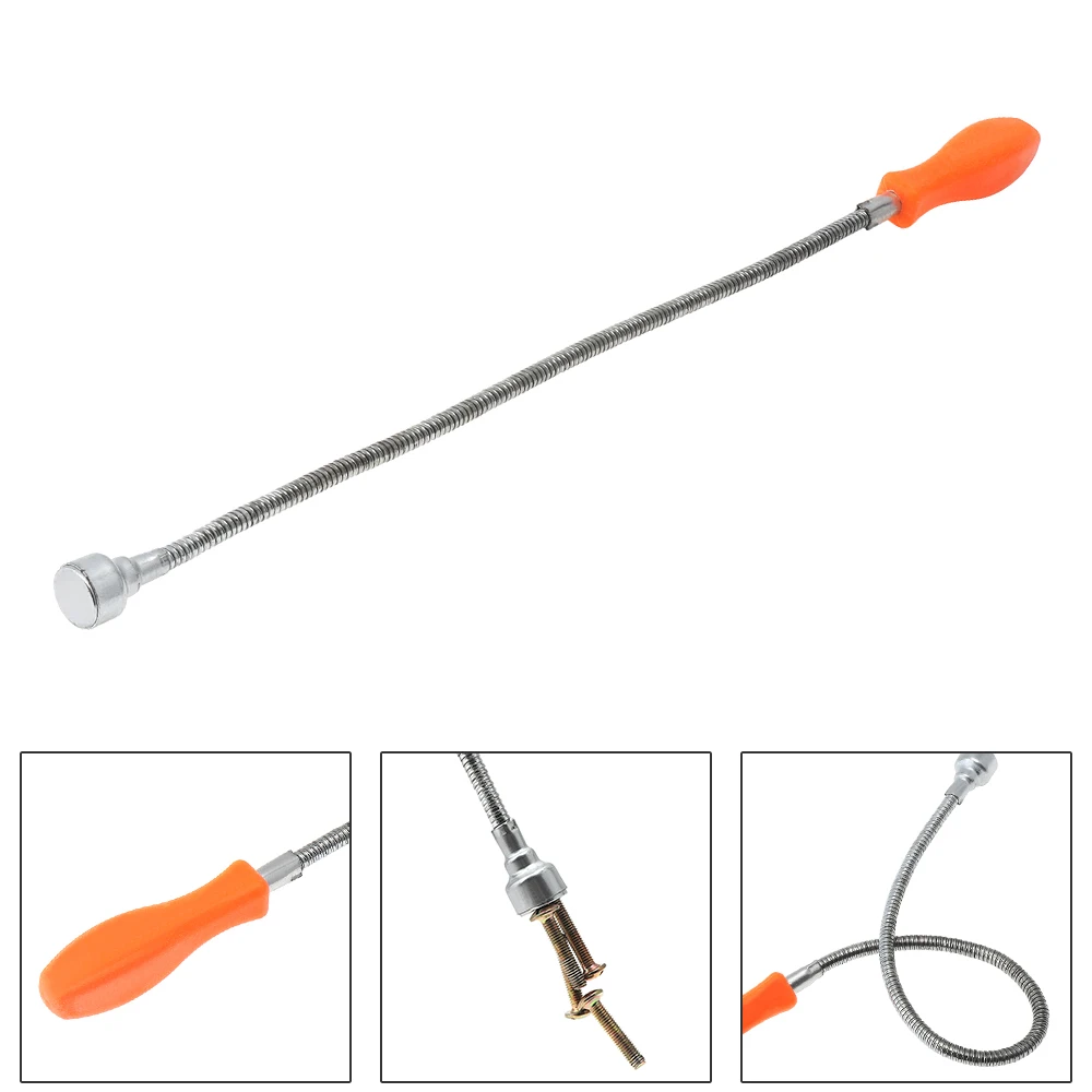 Telescopic Magnetic Pick Up Tool Larger Magnet Head Flexible Spring Pickup Tool Grab Grabber for Garbage Pick Up Arm Extension