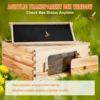 SucceBuy Bee Hive Deep Box Starter Kit 100% Beeswax Coated Natural Cedar Wood Langstroth Beehive Kit Transparent Acrylic