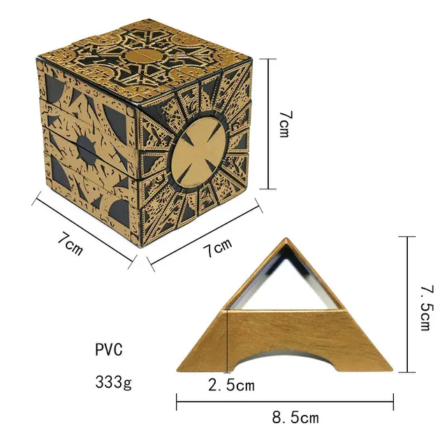 1:1 Hellraiser Cube Puzzle Box Moveable Lament Terror Film Serie Puzzle Box Cube Fully Functional Pinhead Prop Model Figure Toy 5