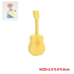 Children's City Building Block Playset - Bathroom, Bedroom, and Outdoor Accessories (Guitar)