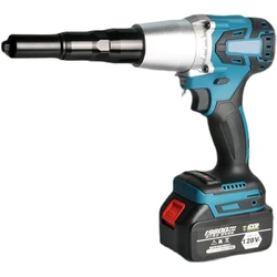 21V Brushless Electric Rivet Gun Wireless Rivet Nut Gun Automatic Rivet Tool With LED Light  M3-M12
