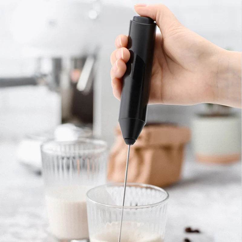 Electric Milk Frother 1PC Small Handheld Wireless Whisk Coffee Creamer Egg Milk Stirring Stick Home Office 5