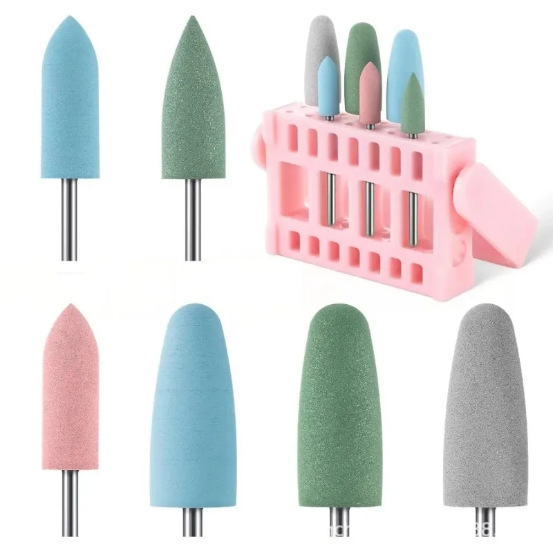 Silicone Rubber Manicure Grinding Head - 2 Pack for Burr and Dead Skin Removal