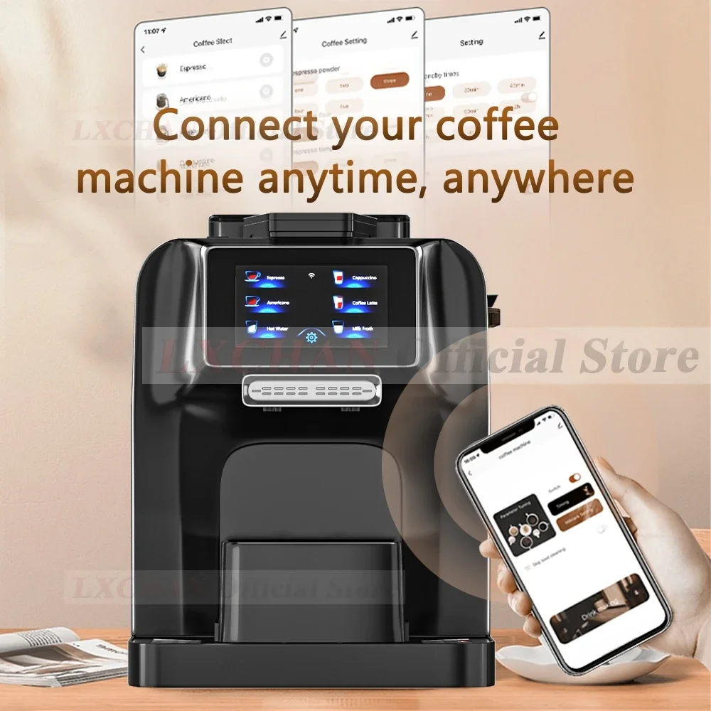 HomeWise AC-T6 Fully Automatic Coffee Maker 11 Type Fancy Coffee Electronic Refrigerated Milk Tank Latte Espresso Coffee Machine 6